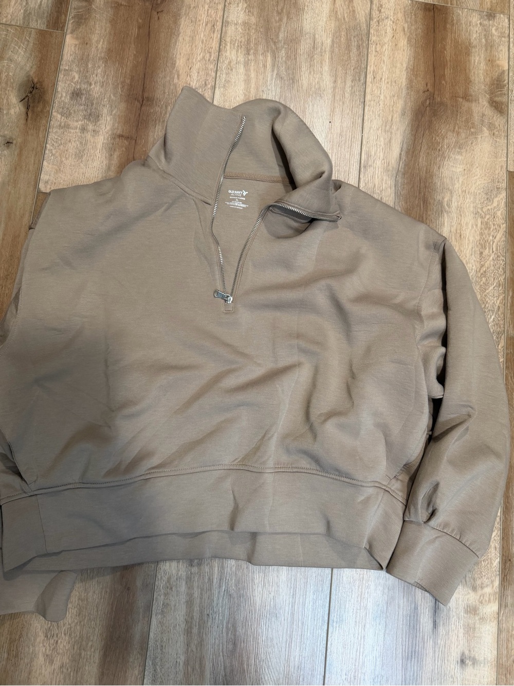 Old Navy women’s Zip-Front Pullover Sweater - Taupe